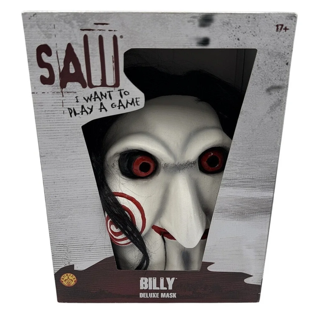 SAW Billy the Puppet Deluxe Mask Rubies Horror Movie Halloween Costume New